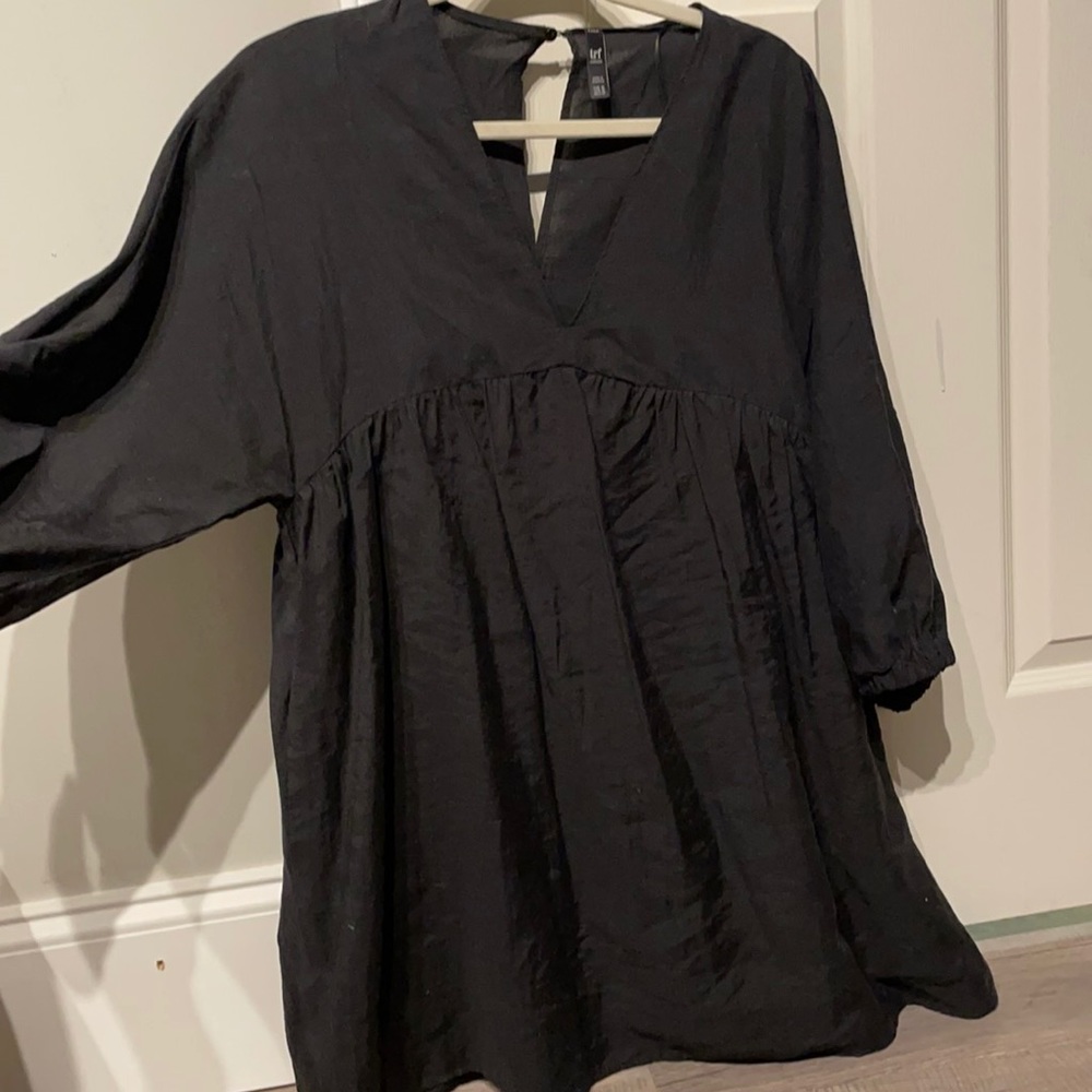 Black Zara peasant dress